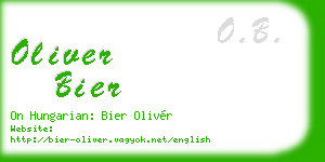 oliver bier business card
